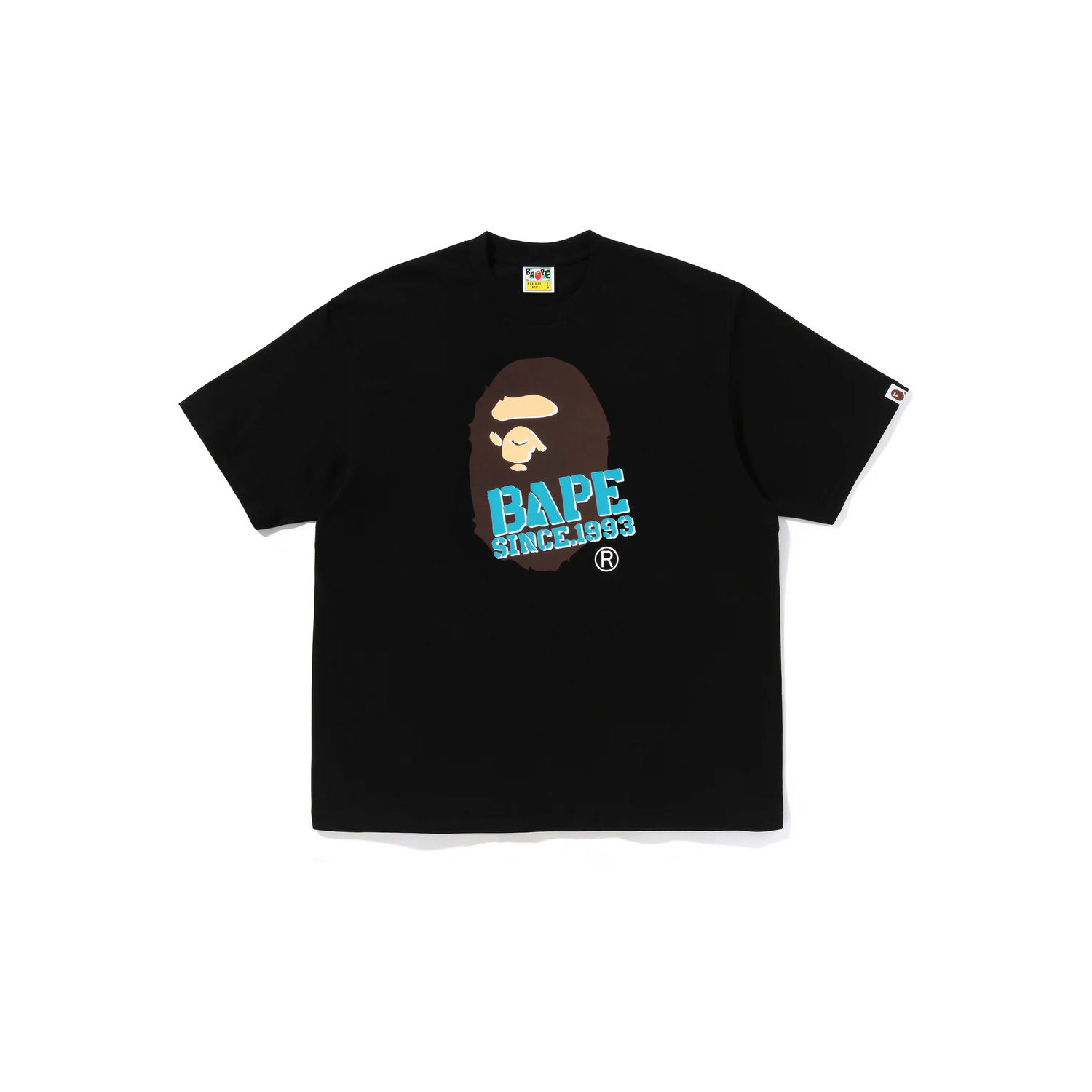 -(B3b01)-A BATHING APE STENCIL FONT APE HEAD RELAXED FIT TEE BAPE 2026 猿人頭 短T 寬鬆版-1M80110323