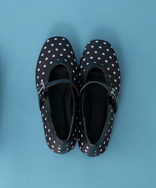 Unblend / Polka Dot Strap Ballet Flats