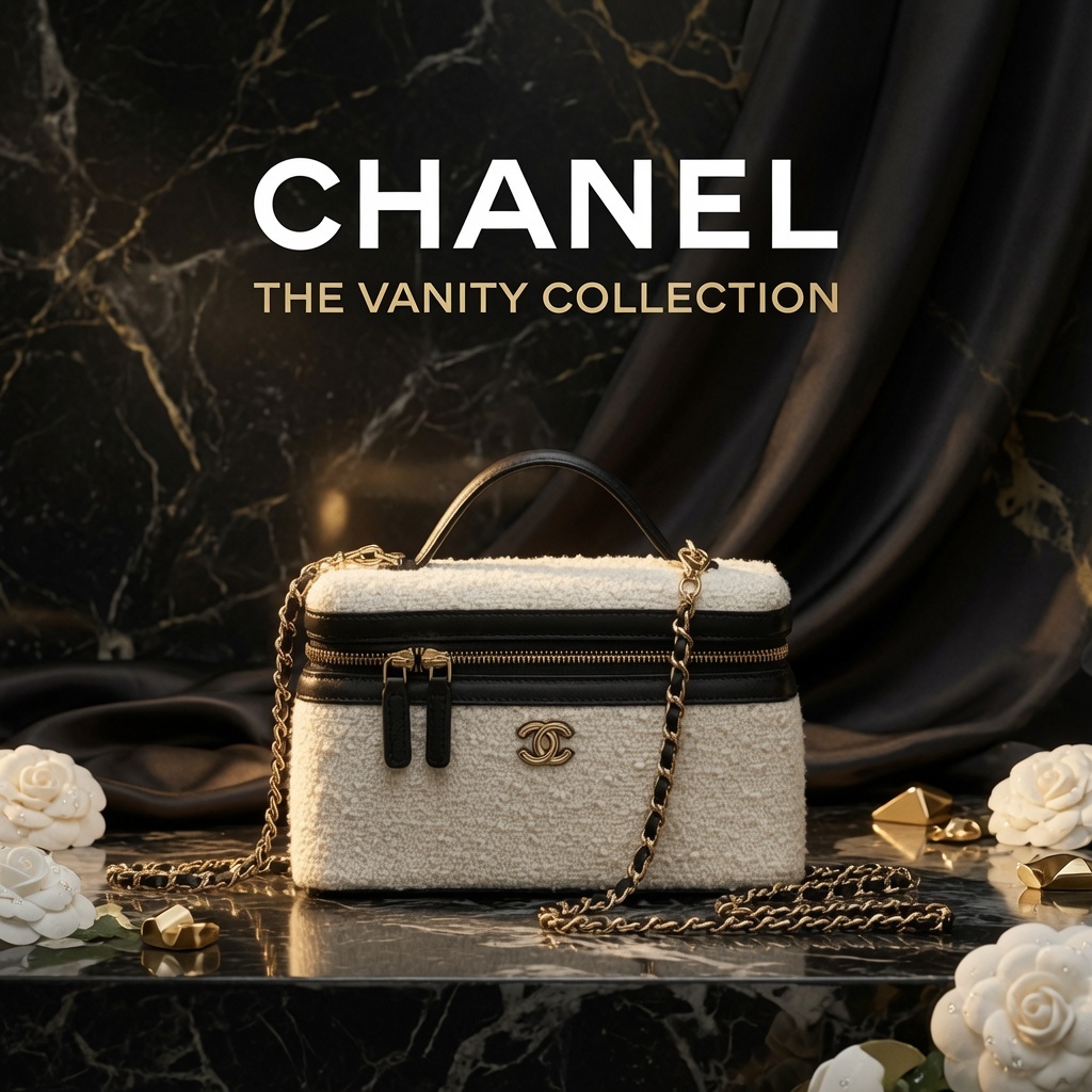 CHANEL 26M 粗花軟呢盒子包