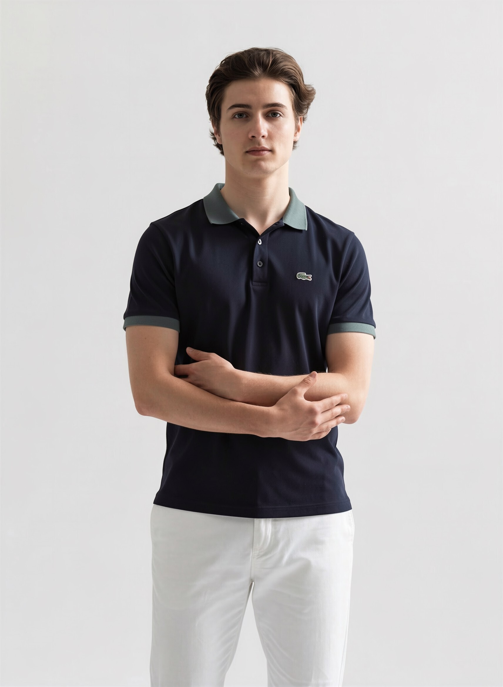 Lacoste 男款 黑色Polo Tee #7-06