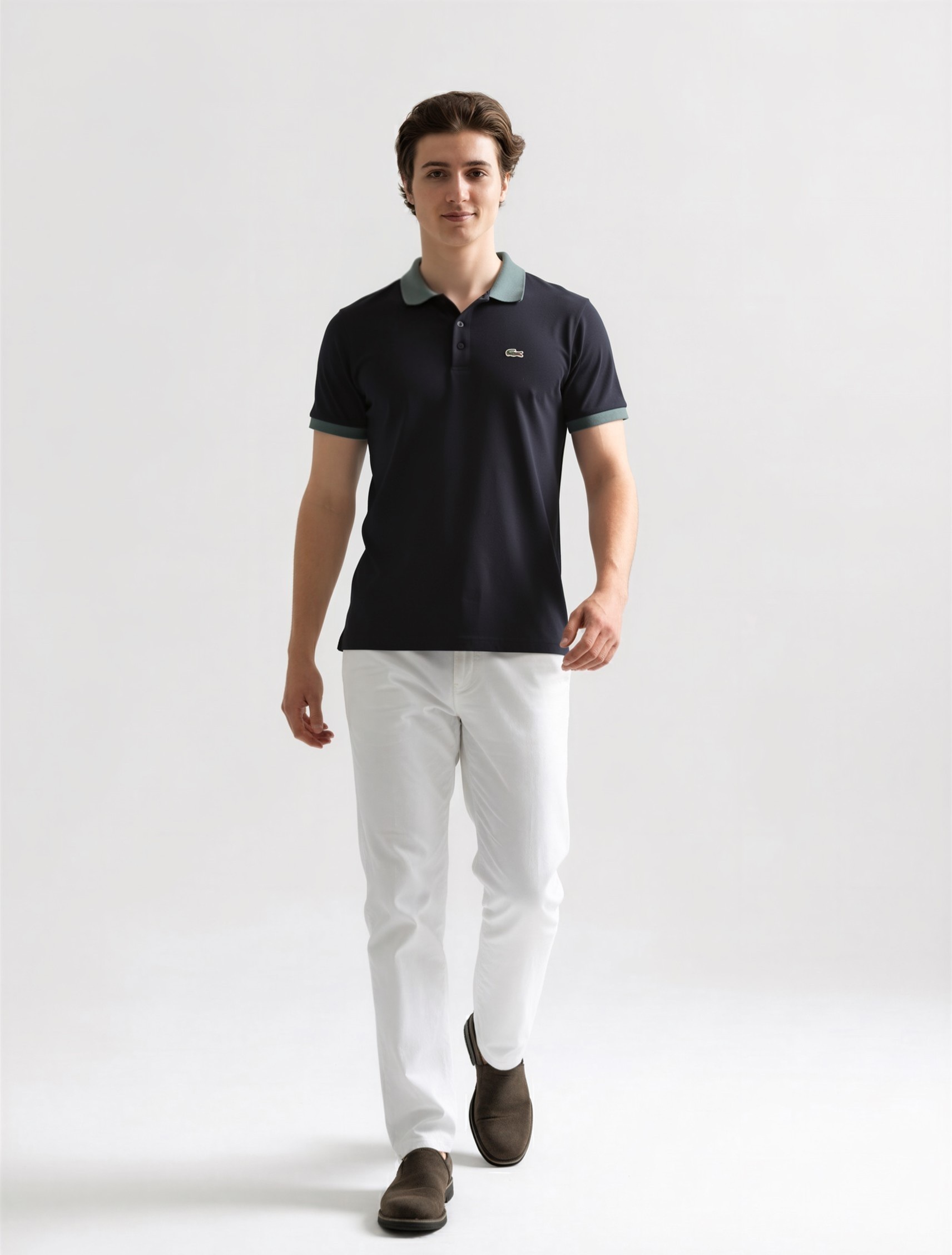 Lacoste 男款 黑色Polo Tee #7-06