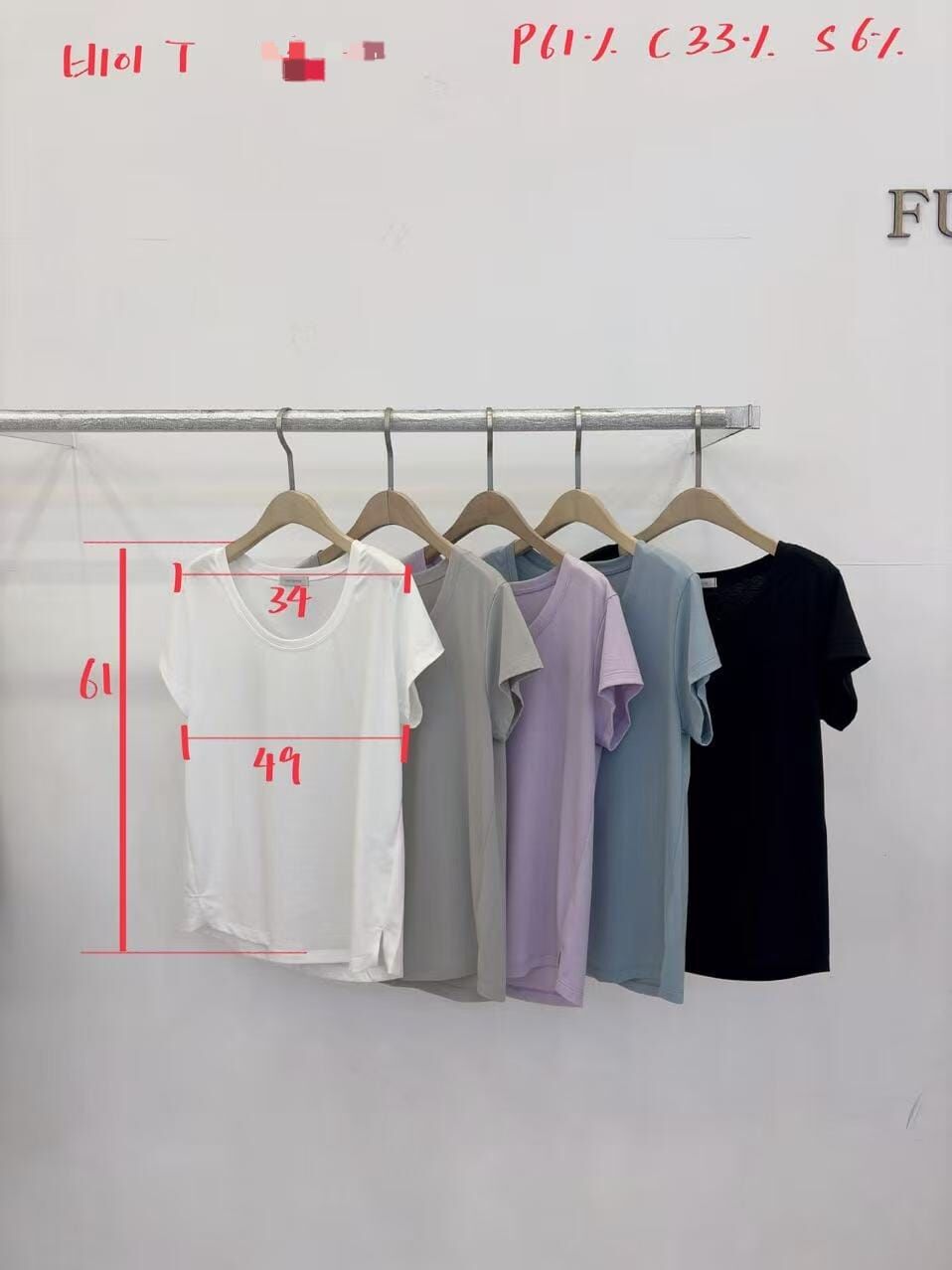 FP6409 圓領開叉Tee