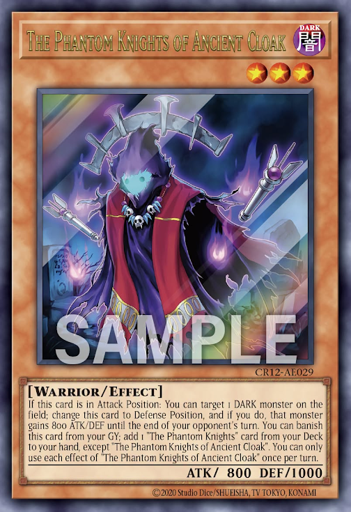 CR12-AE029 (UR/SER)The Phantom Knights of Ancient Cloak(幻影騎士團 沾塵袍)
