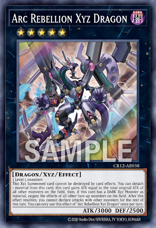 CR12-AE038 (SR)Arc Rebellion Xyz Dragon(弧叛逆超量龍)