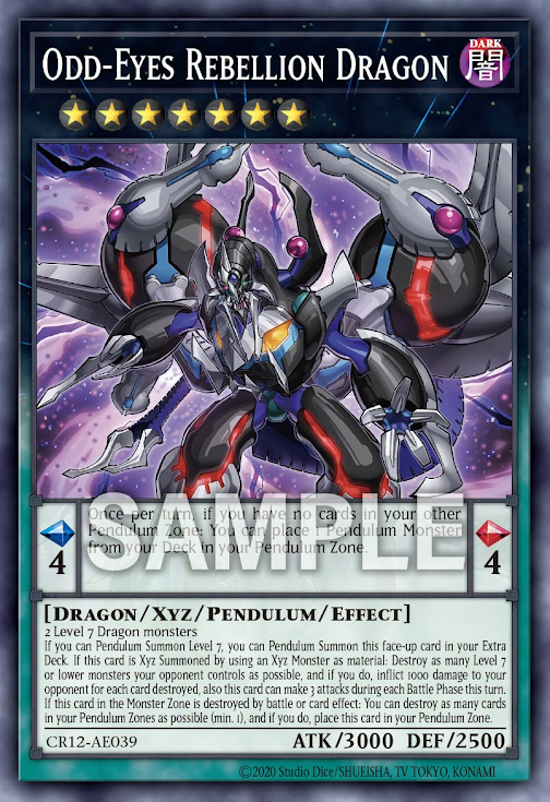 CR12-AE039 Odd-Eyes Rebellion Dragon(霸王黑龍 異色眼叛逆龍)