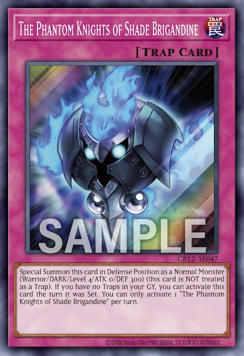 CR12-AE047 (SR)The Phantom Knights of Shade Brigandine(幻影騎士團 暗影面甲)