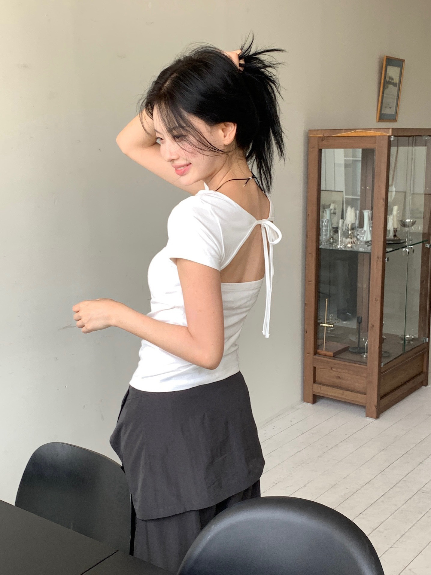 舒服棉質背殺基本tee(黑/白)