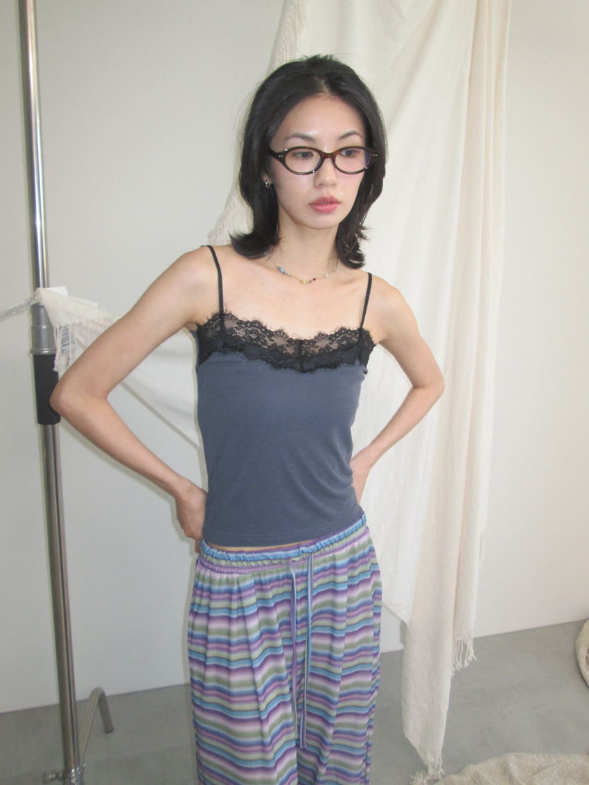 lace trim soft cotton cami