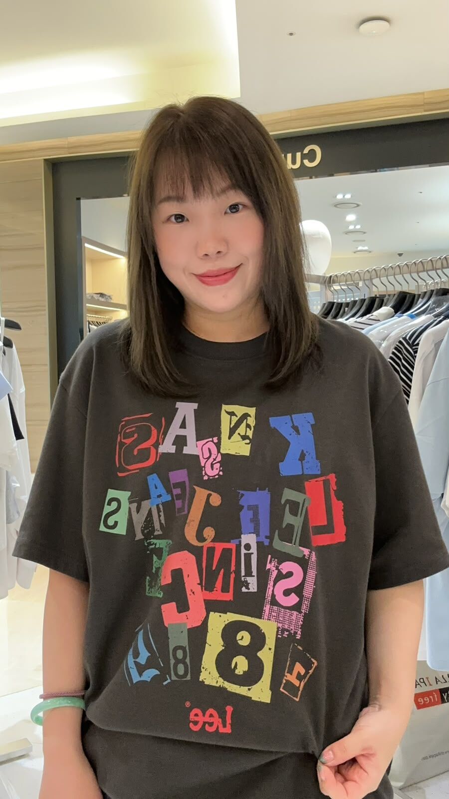 韓國代購 Lee 彩字TOP（男女同款）LE2602ST12