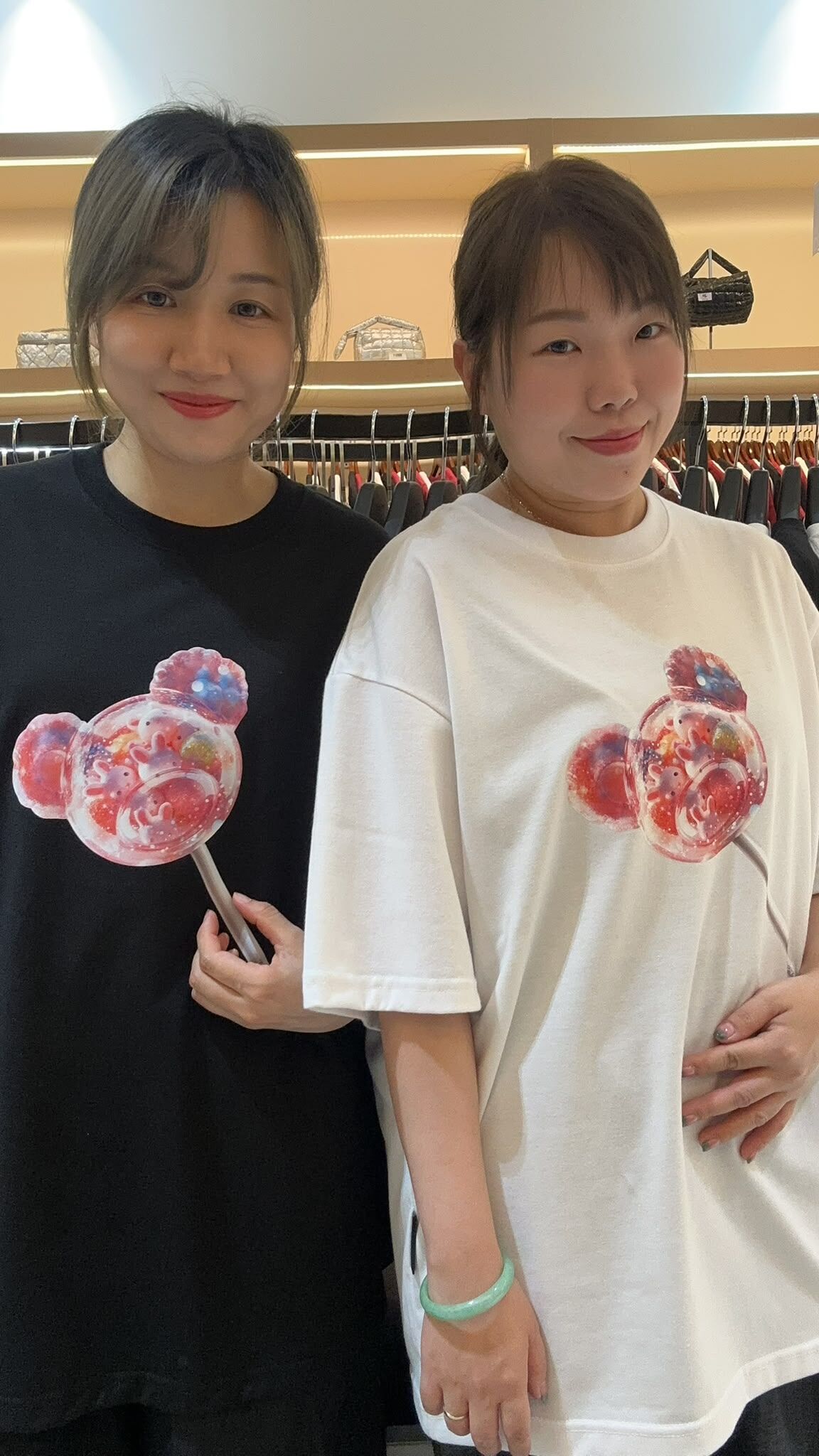 韓國代購 棒棒糖 男女同款 BEADS COTTON BEAR CANDY T-SHIRT