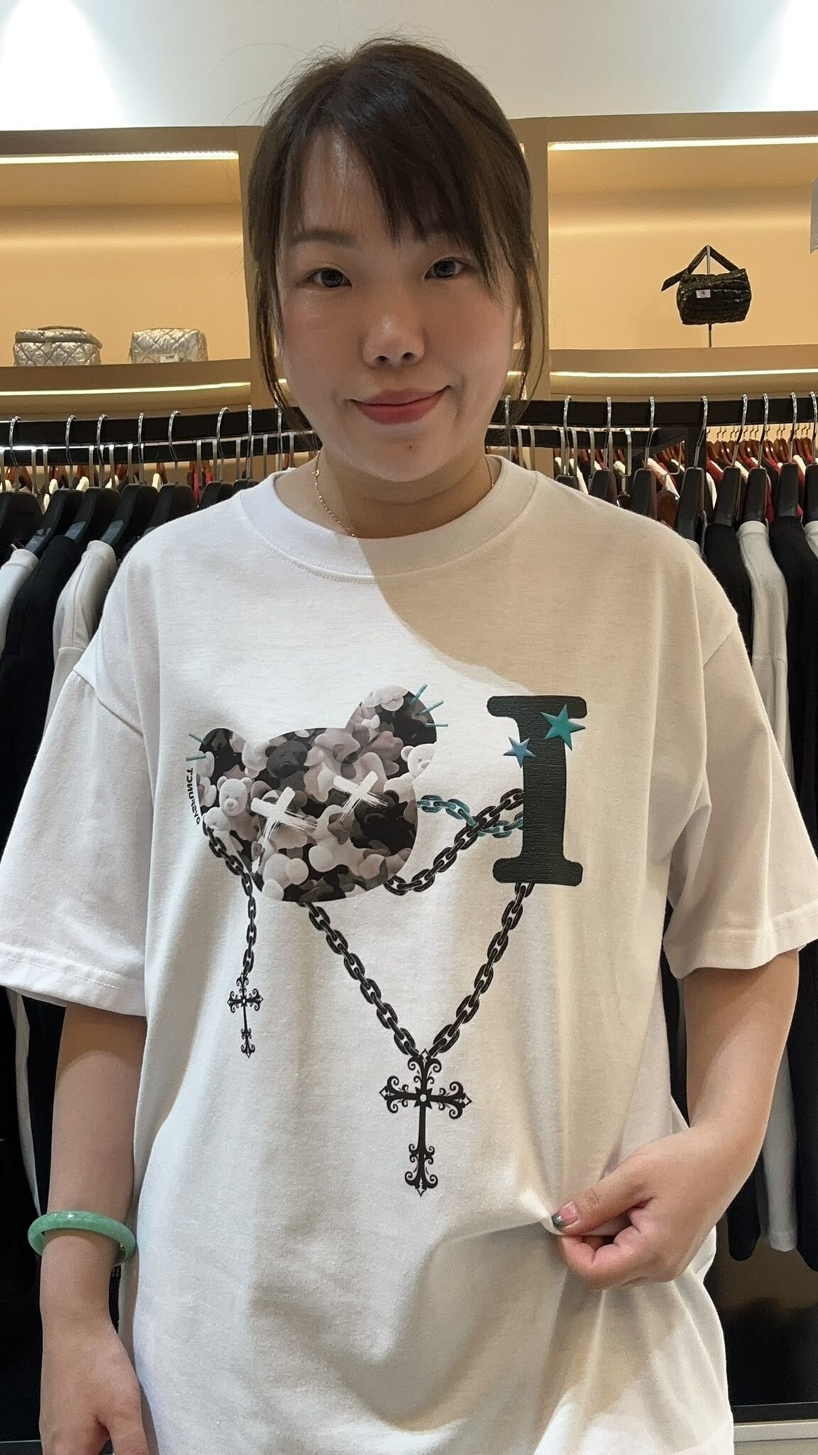 韓國代購 棒棒糖 男女同款 I LOVE CAMO BEAR T-SHIRT