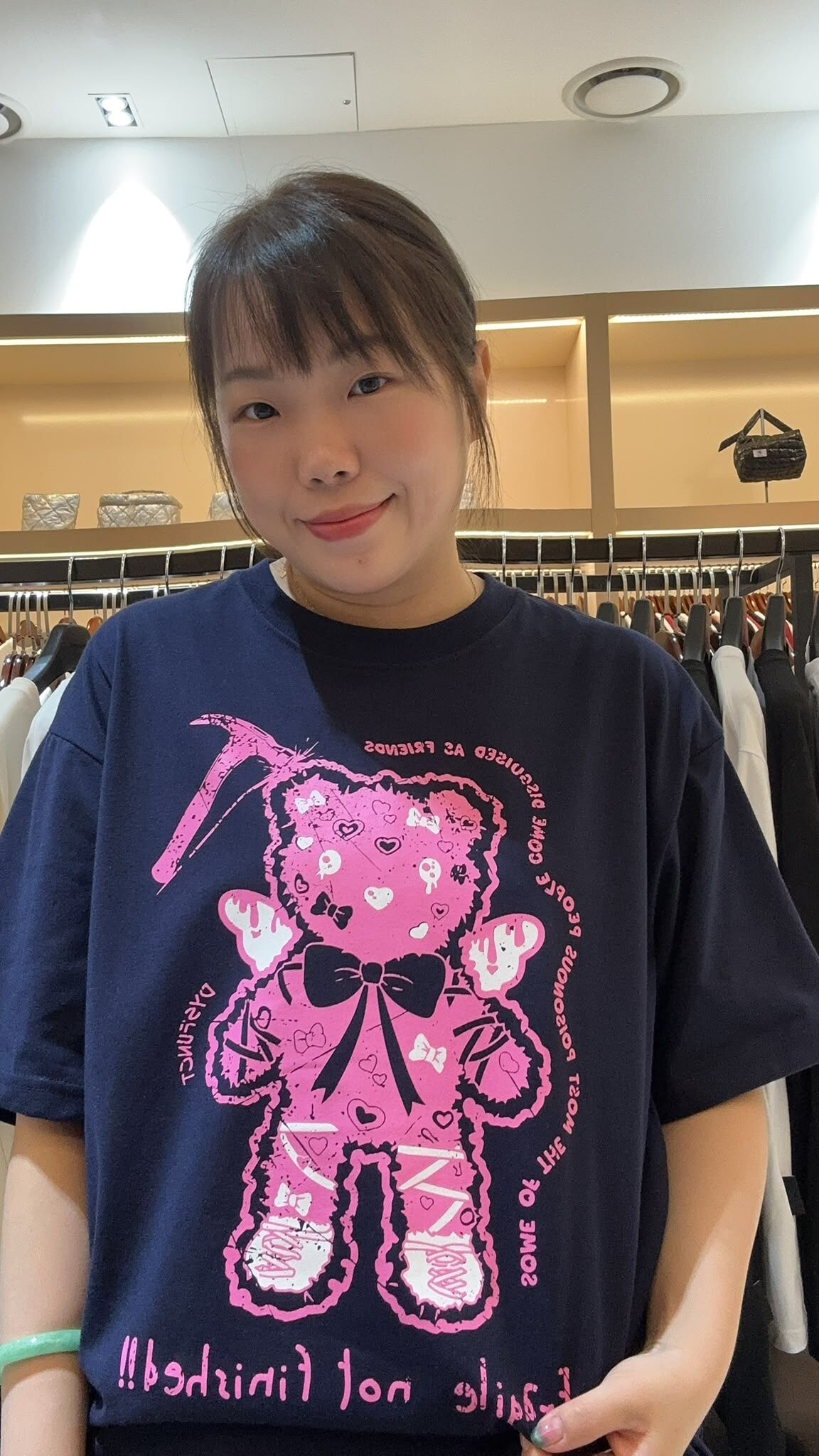 韓國代購 棒棒糖 男女同款 ANGEL HAMMER BEAR T-SHIRT