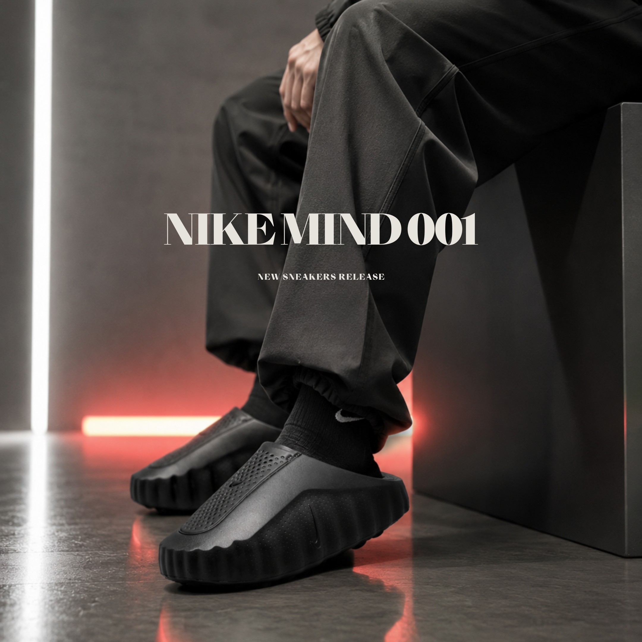 NICEDAY 代購 Nike Mind 001 黑 全黑 黑魂 按摩 拖鞋 雲朵 HQ4307-005