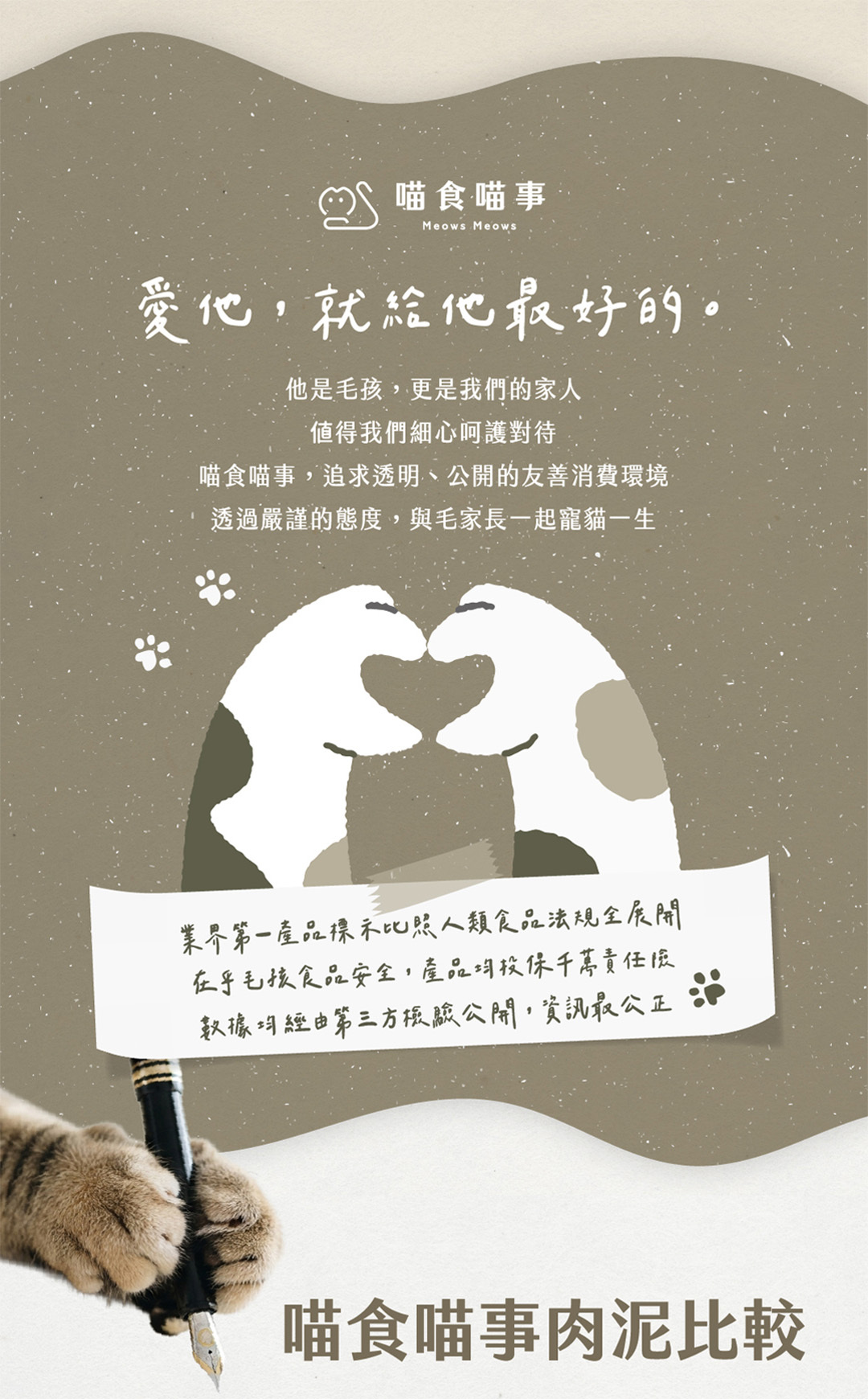 喵食喵事追求透明以人食等級對待寵物食品