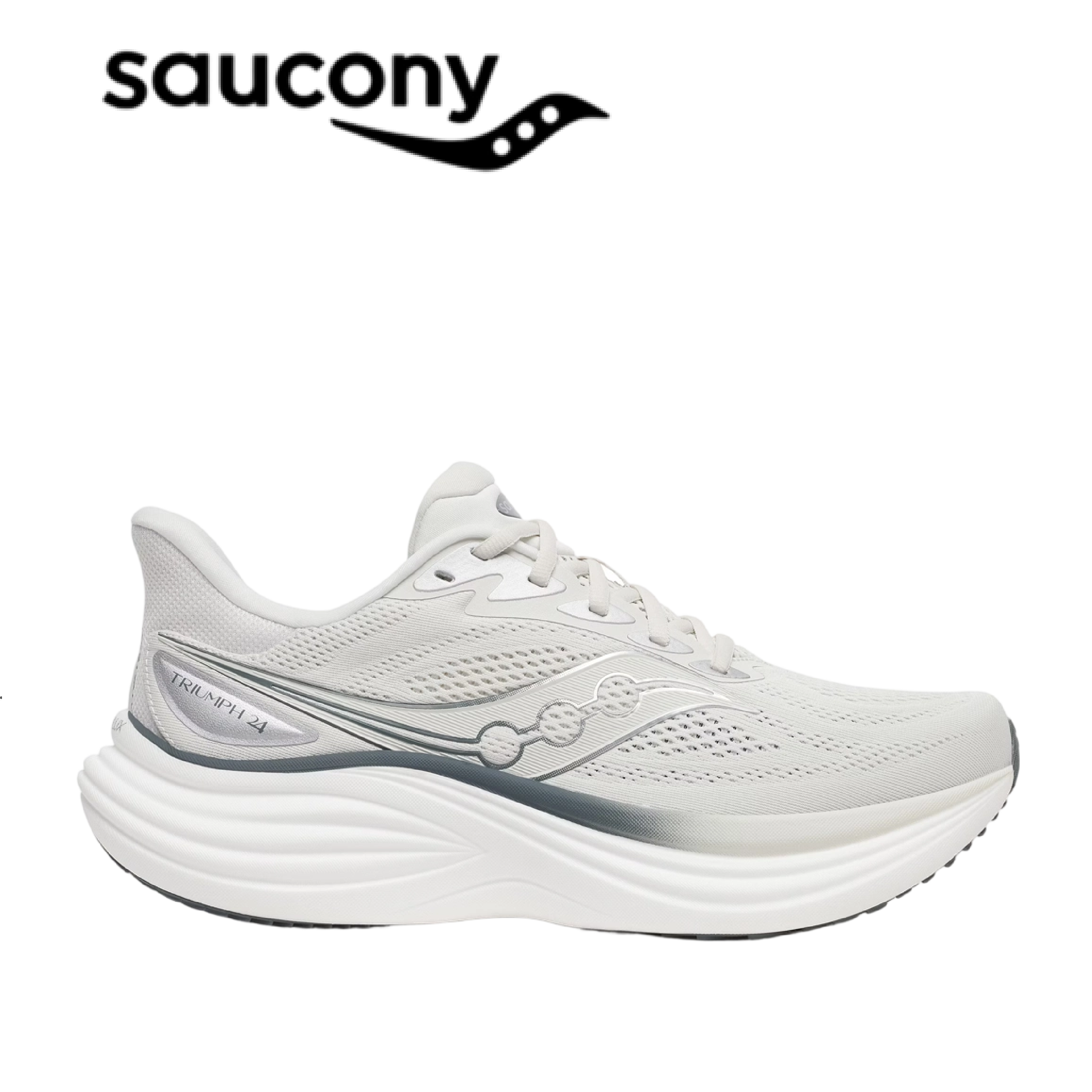 SAUCONY 美國 TRIUMPH 24 緩衝避震跑鞋 男款 (石英白) 31SA100997