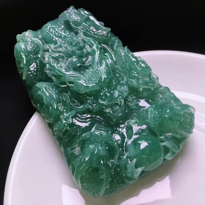 翡翠緬料藍水九龍,天然翡翠A玉, 緬甸玉, Jade, Jadeite