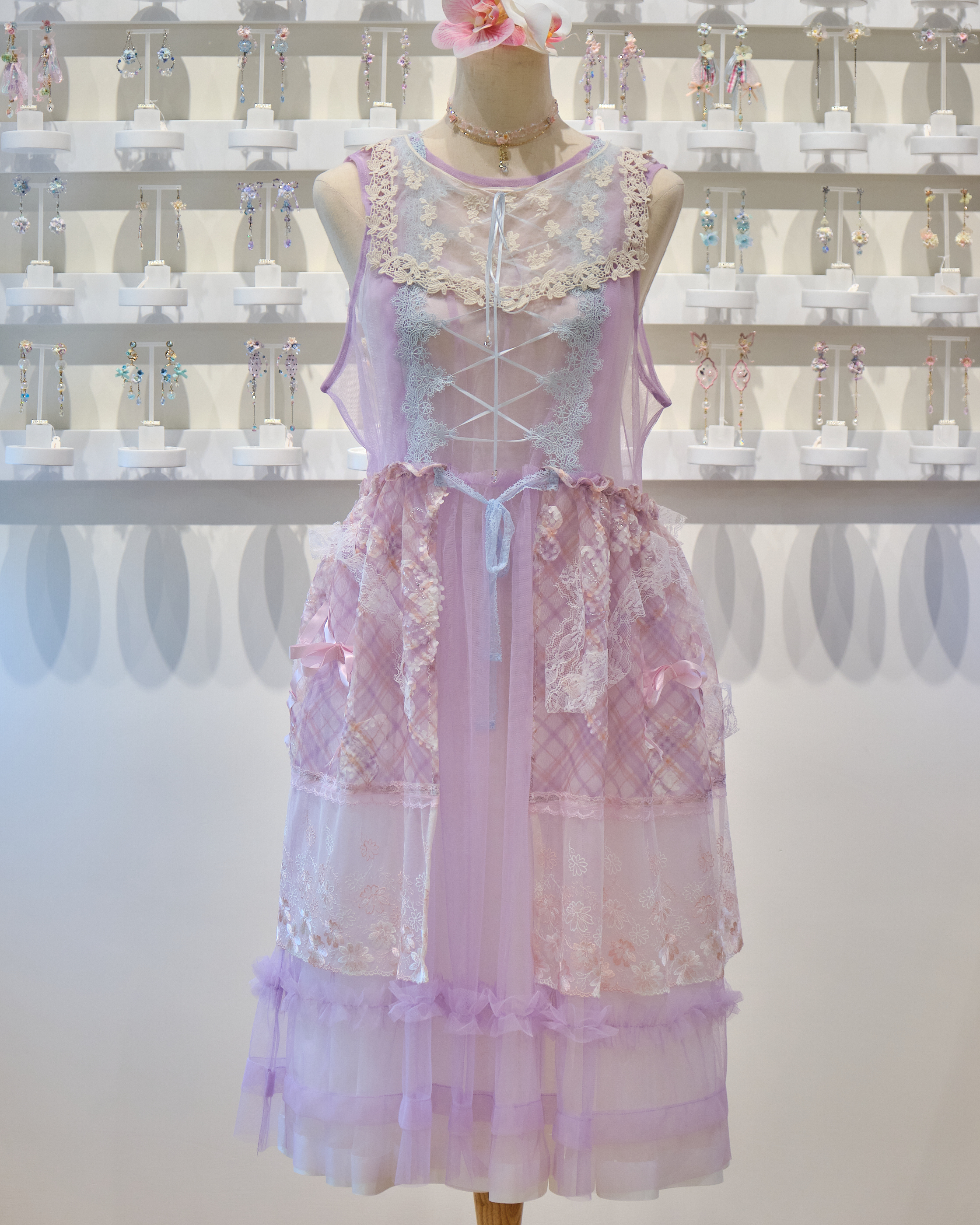 13896 Wanderlace Flip Sailor Collar Long Dress Cover