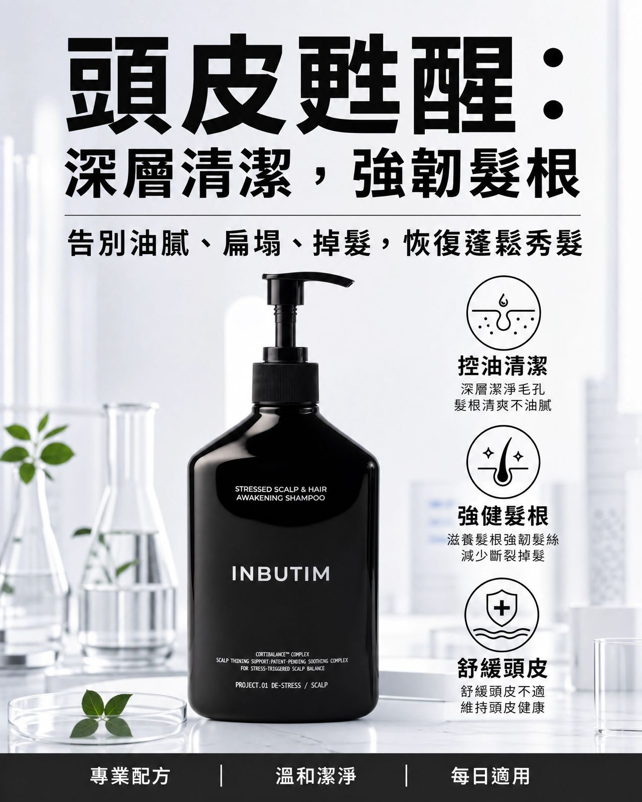 INBUTIM Stress Scalp & Hair Awakening Shampoo 450 ml（貨期截單後兩個月）