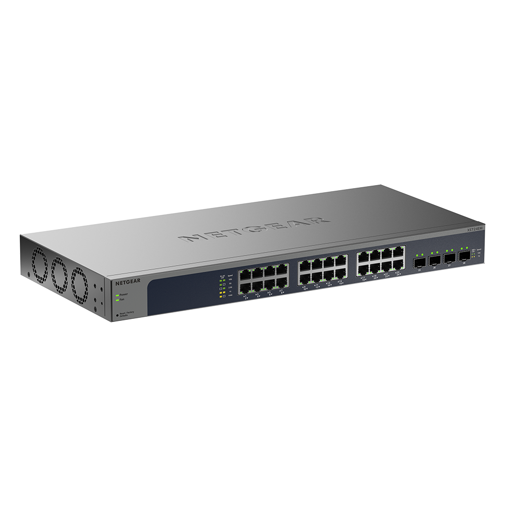 NETGEAR XS724EM 簡易網管Multi-Giga 5速交換器