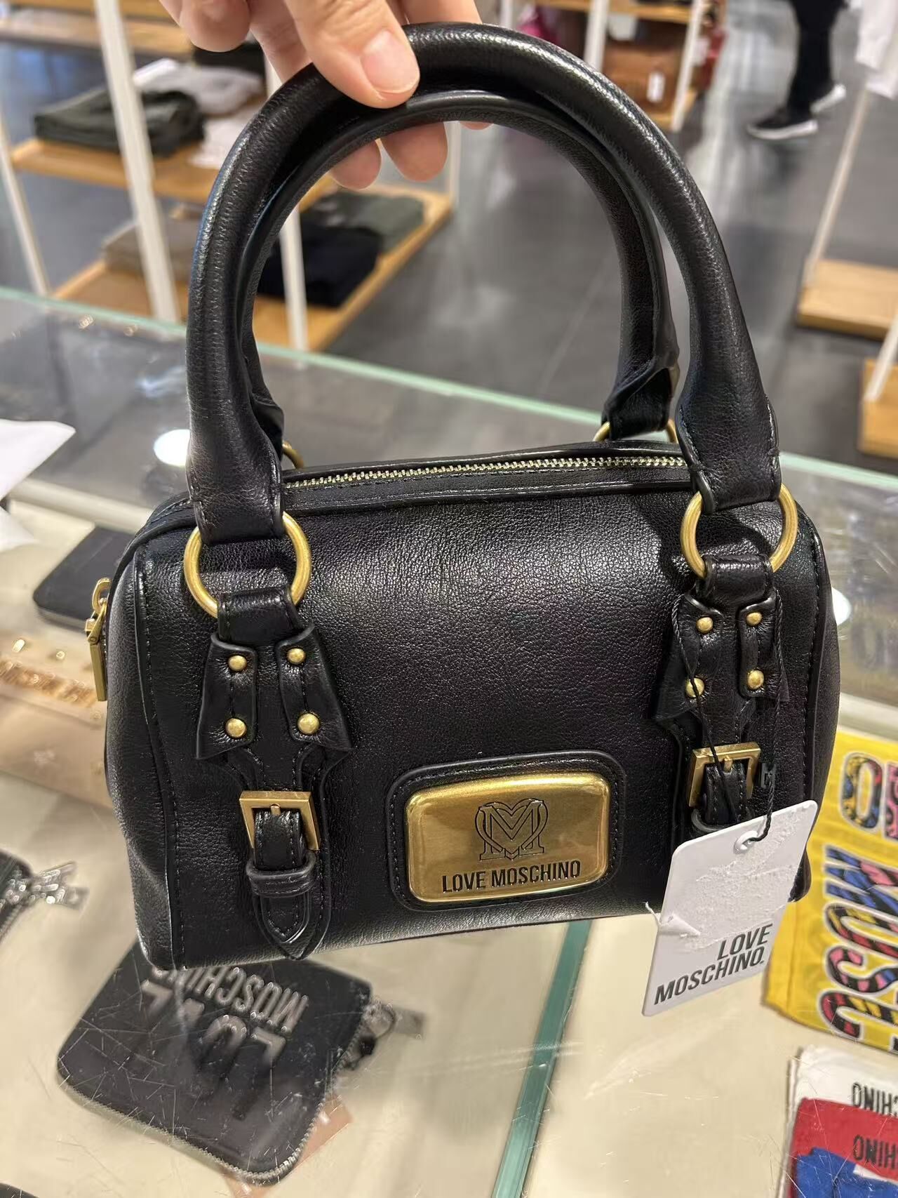 LYS02064 Love Moschino 復古波士頓兩用袋