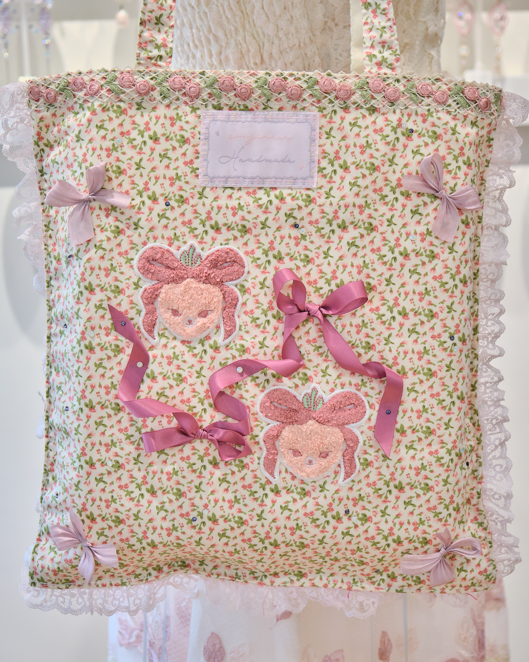 13861 KURA & SORA Dream Ribbon Double-Sided Tote
