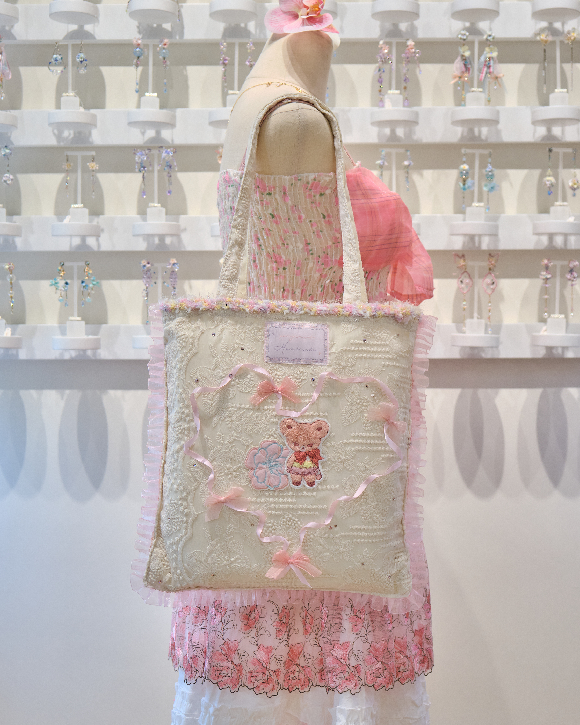 13857 KURA & SORA Dream Ribbon Double-Sided Tote