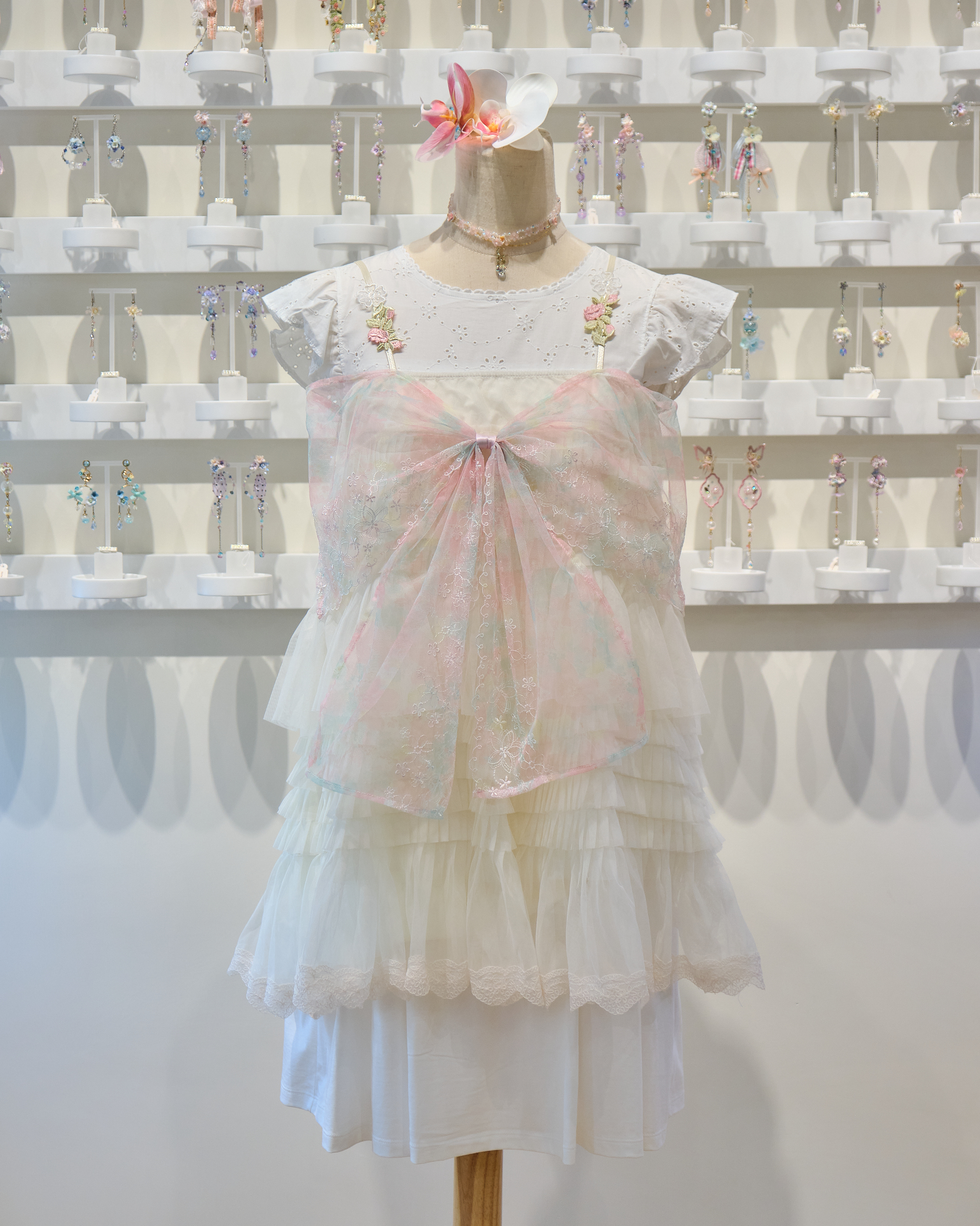 13851 Grand Bow Ruffle Camisole Top