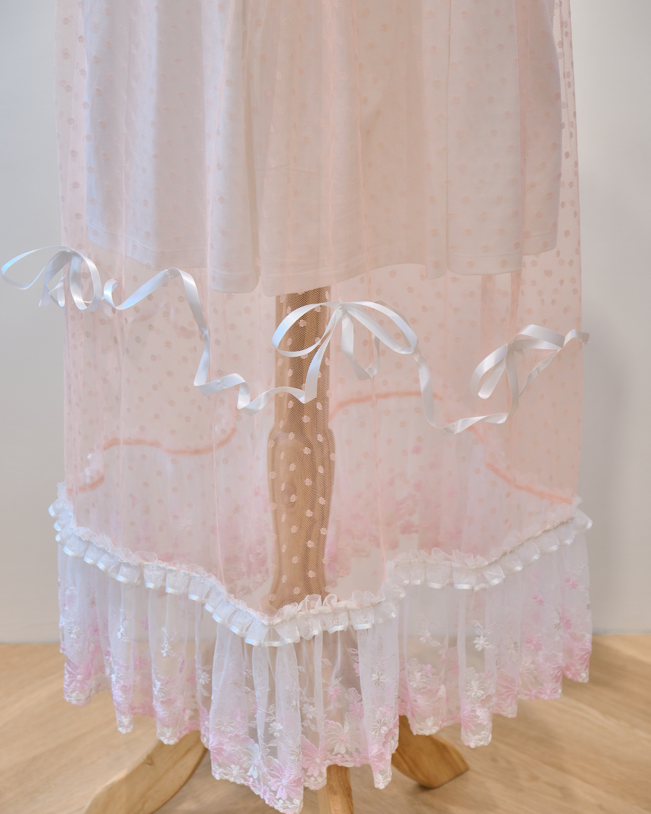 13842 French V-Silhouette Sheer Lace Dress Cover