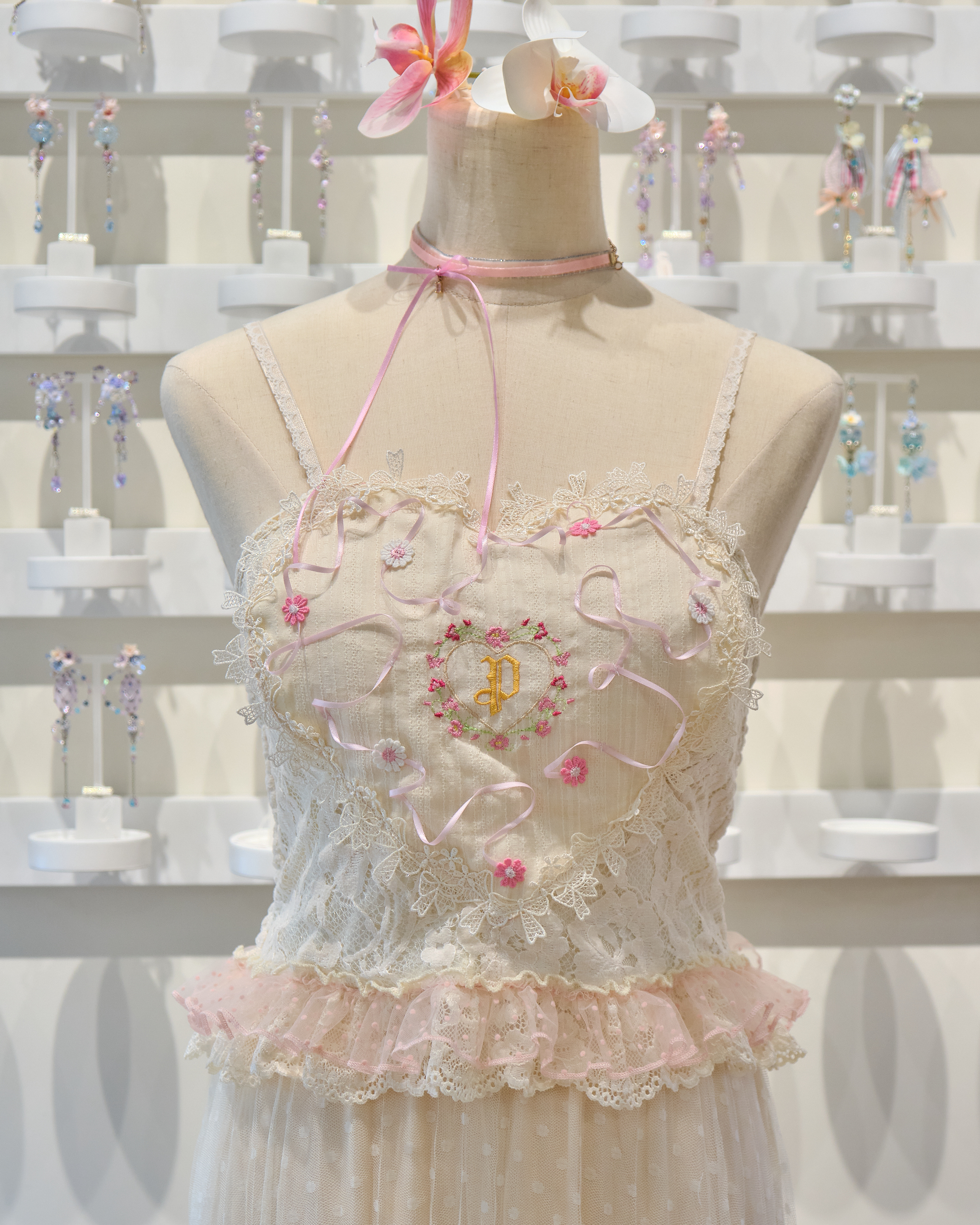 13838 Heartfelt Embroidery Two-Way Camisole Top