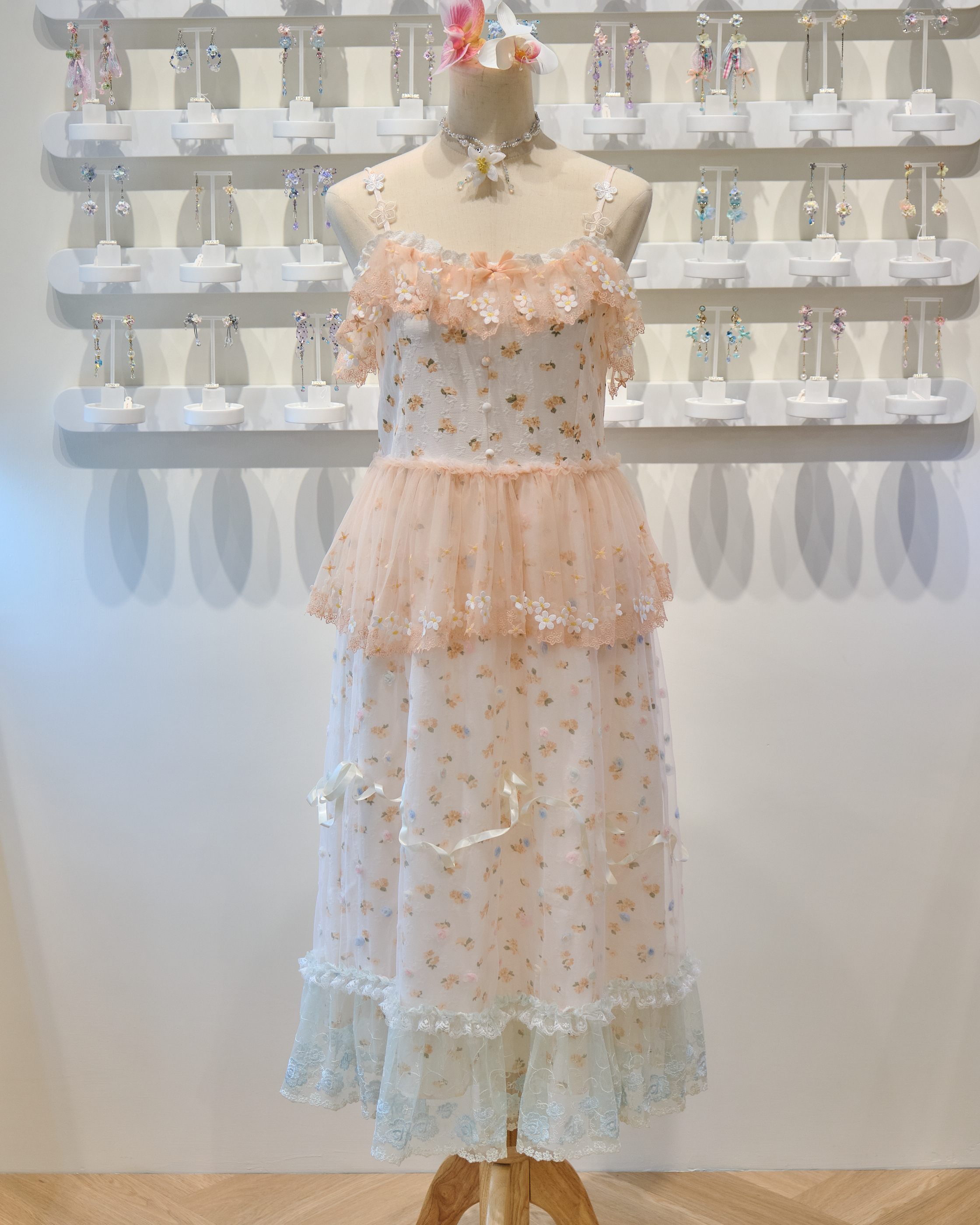 13830 Blooming Ribbon Reverie One-Piece Dress