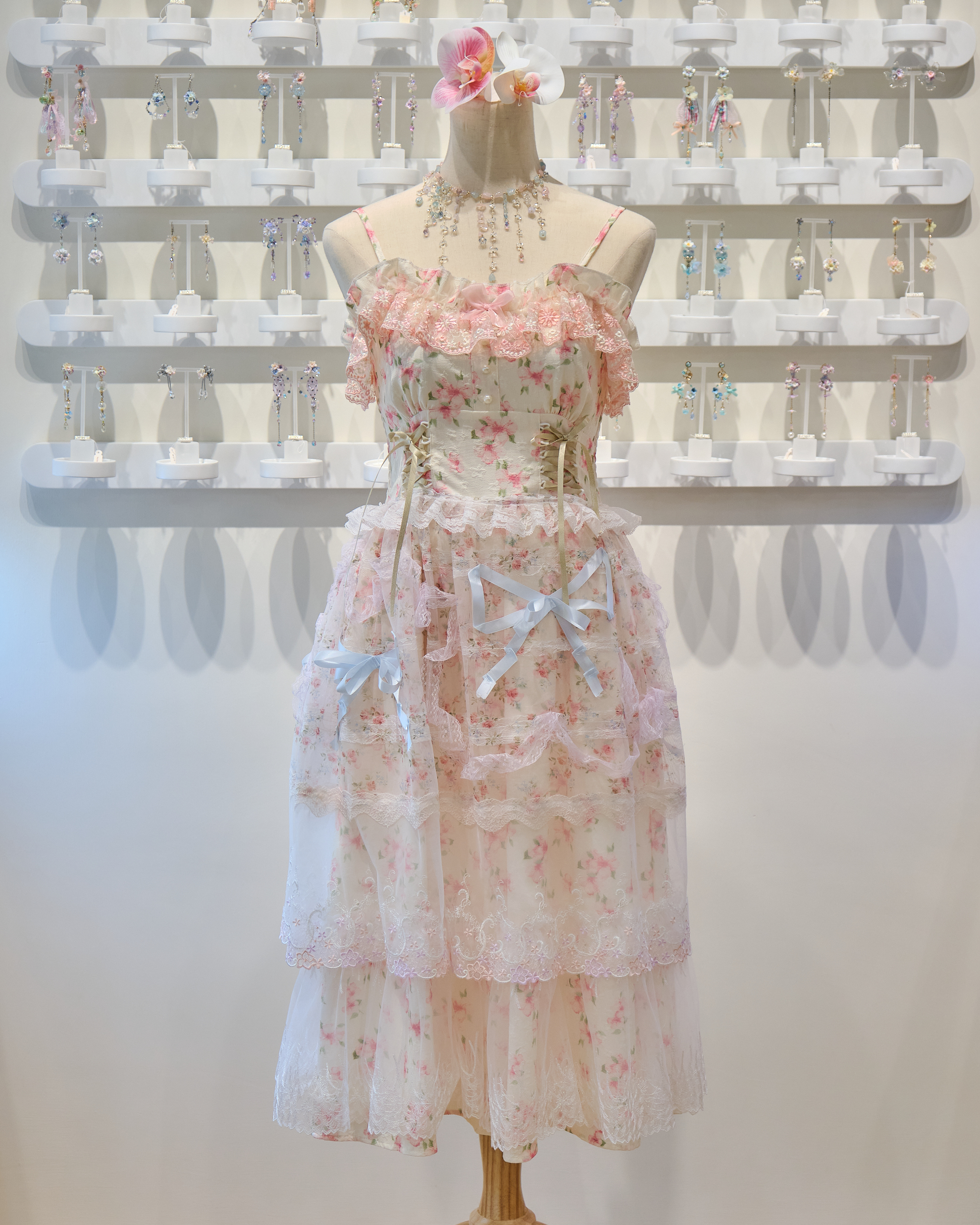 13828 Blooming Ribbon Reverie One-Piece Dress