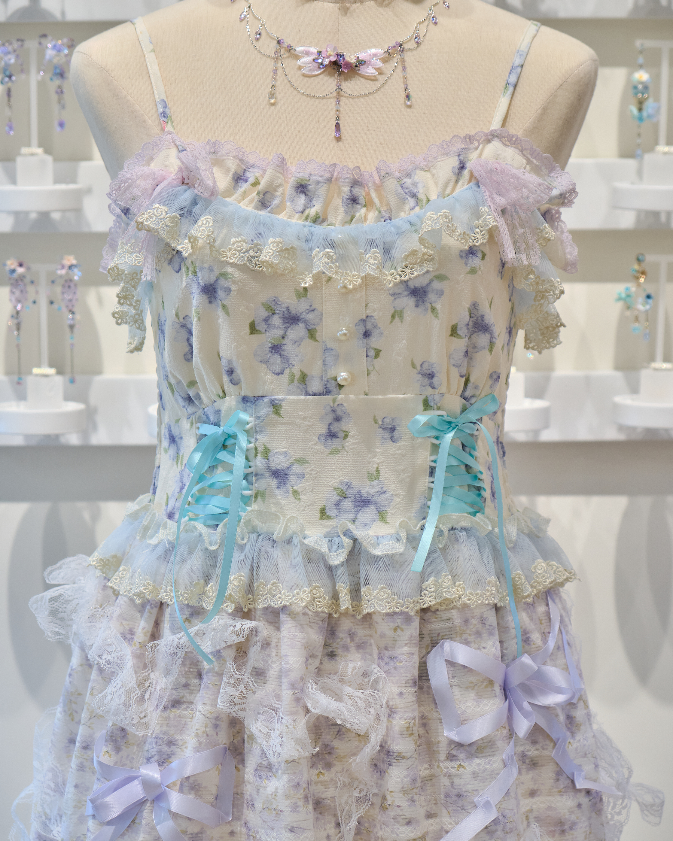 13827 Blooming Ribbon Reverie One-Piece Dress