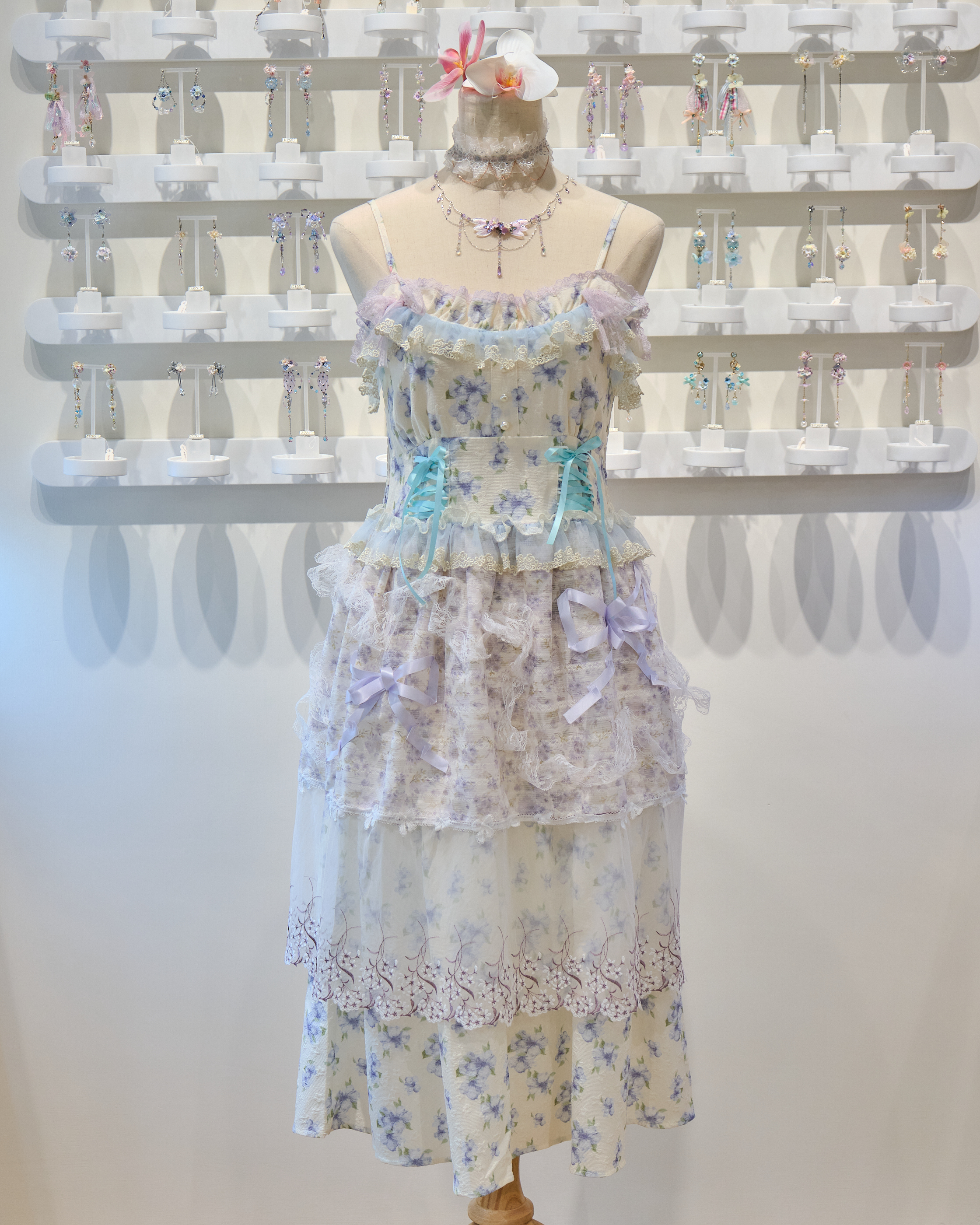 13827 Blooming Ribbon Reverie One-Piece Dress