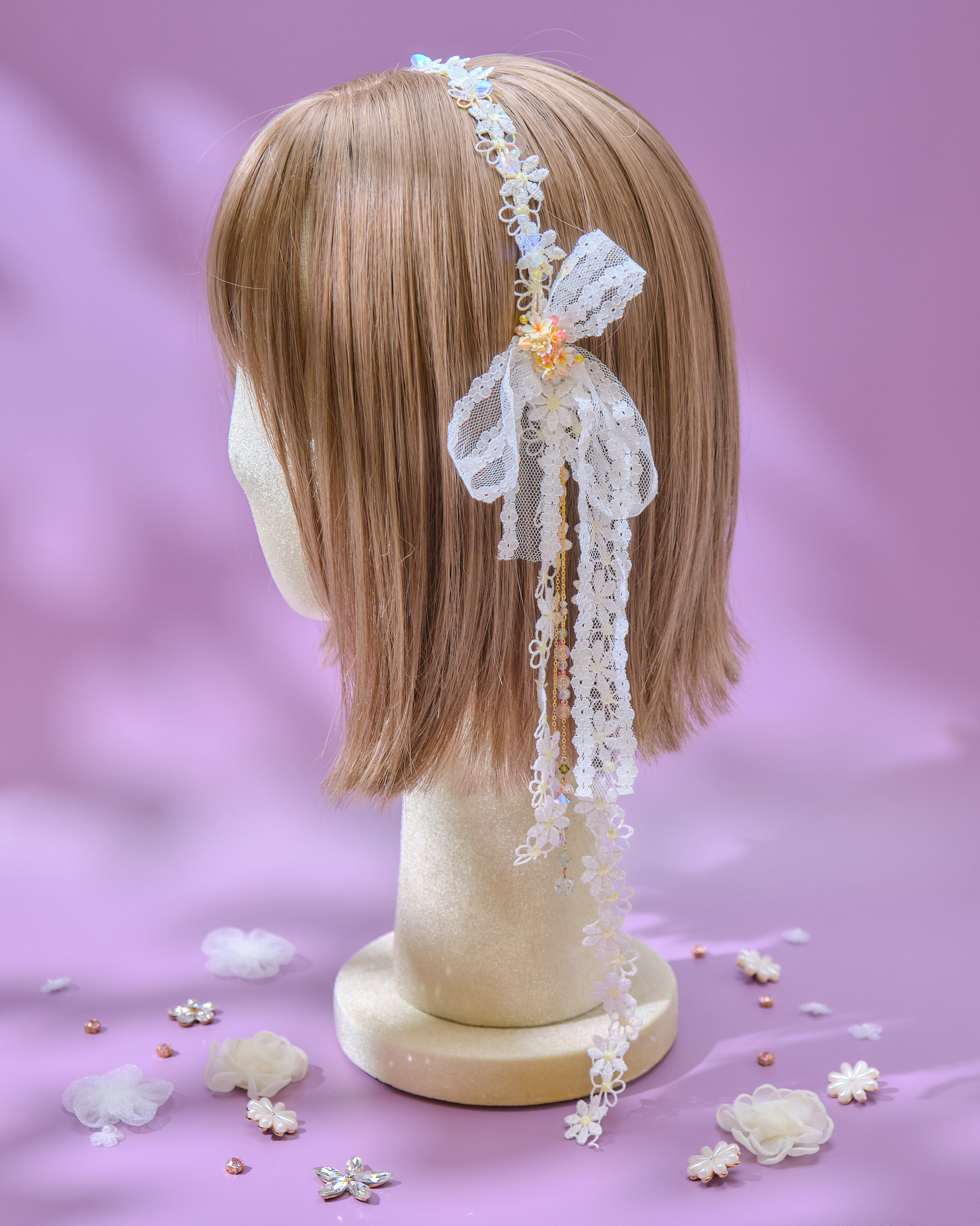 13819 Summer Ribbon Lace Hairband