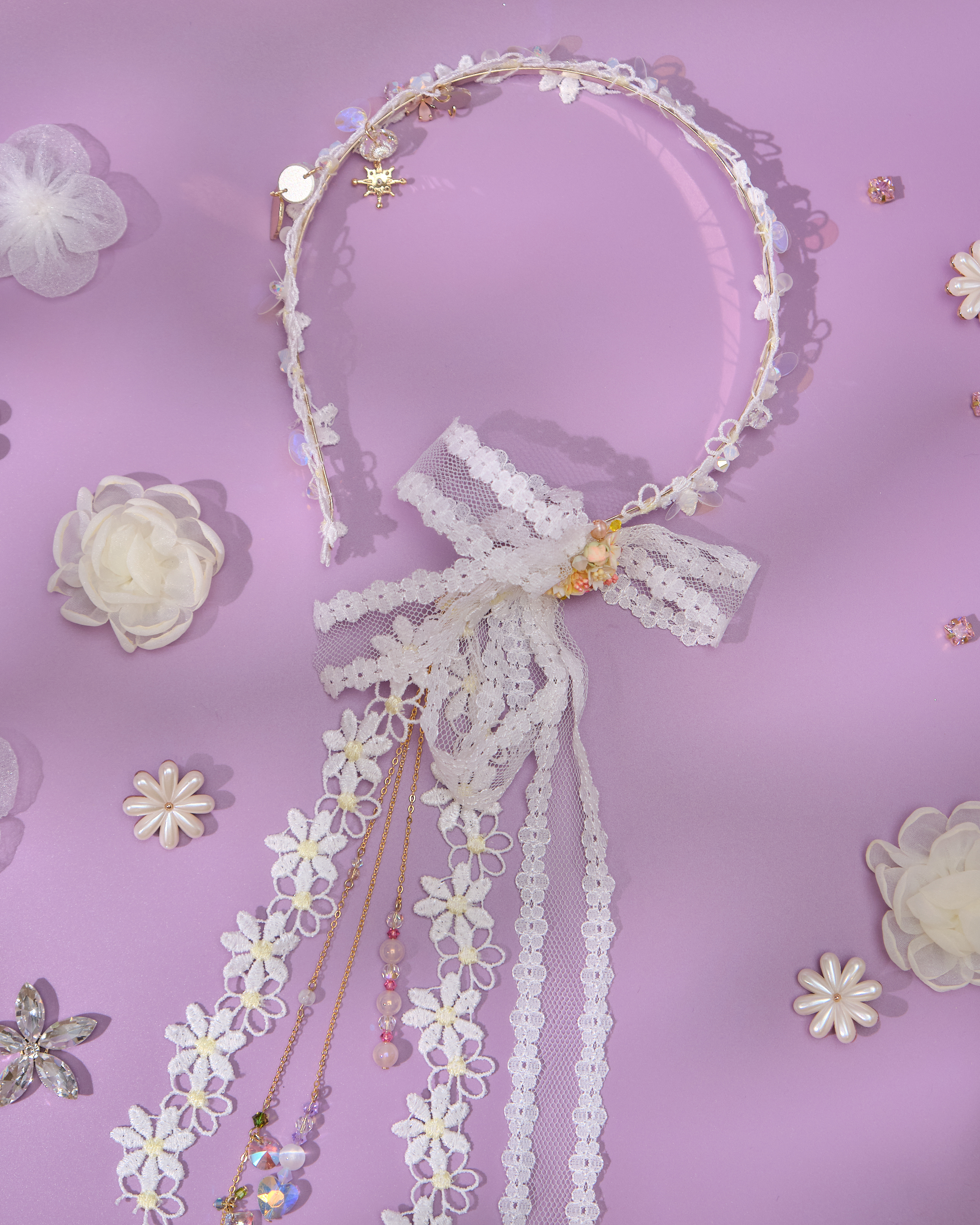 13819 Summer Ribbon Lace Hairband