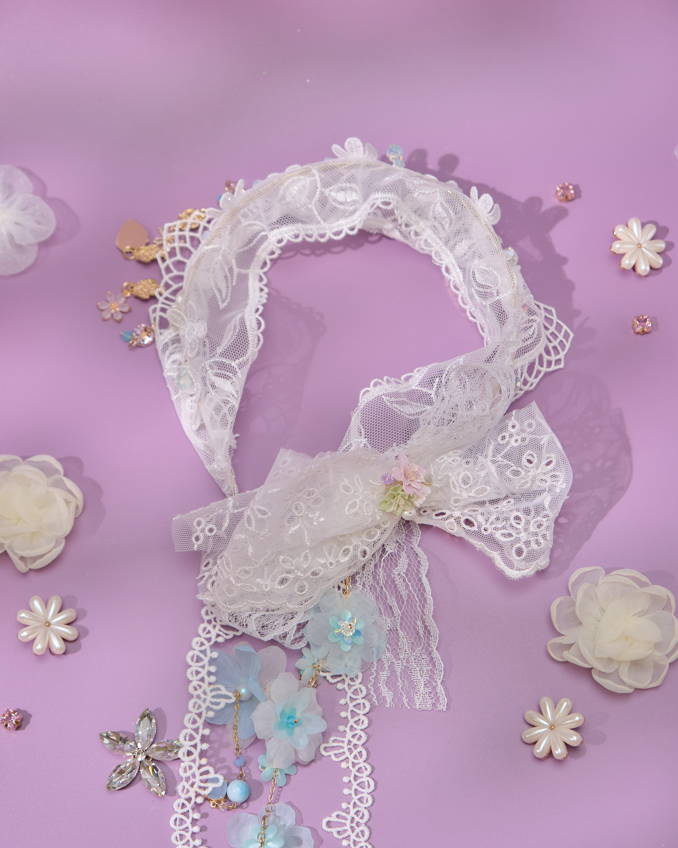 13817 Summer Ribbon Lace Hairband