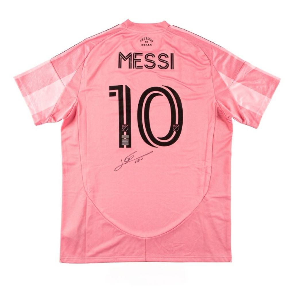 當今足球第一人 Messi 梅西 親簽球衣 GOAT