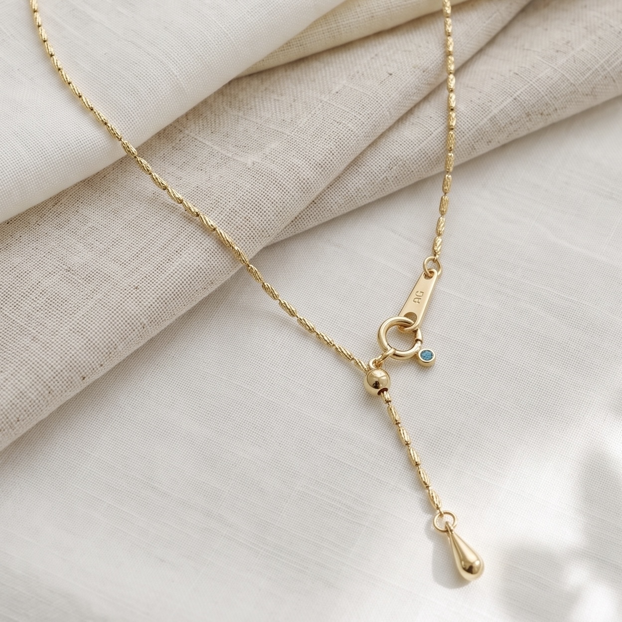 18K Gold Japanese Adjustable Necklace