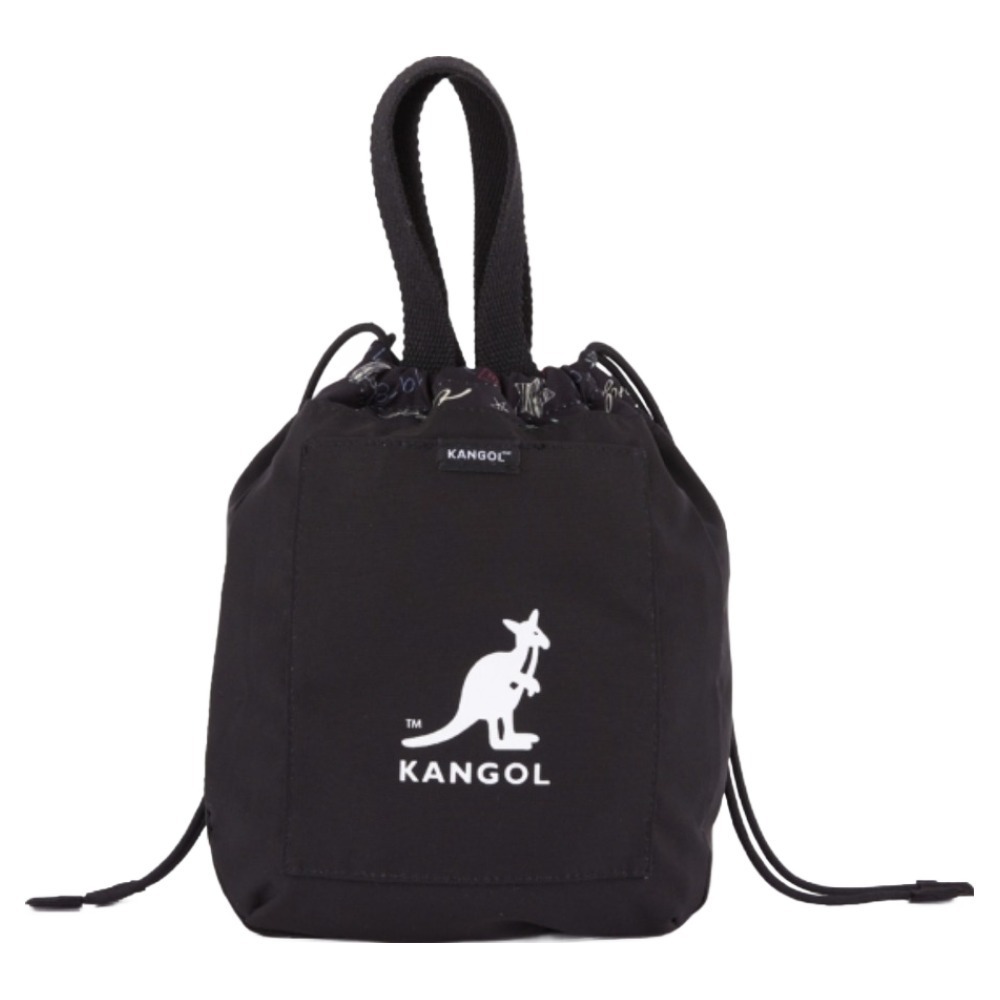 【KANGOL】三用翻面水桶包｜一包三背・輕巧收納｜黑色-63221701