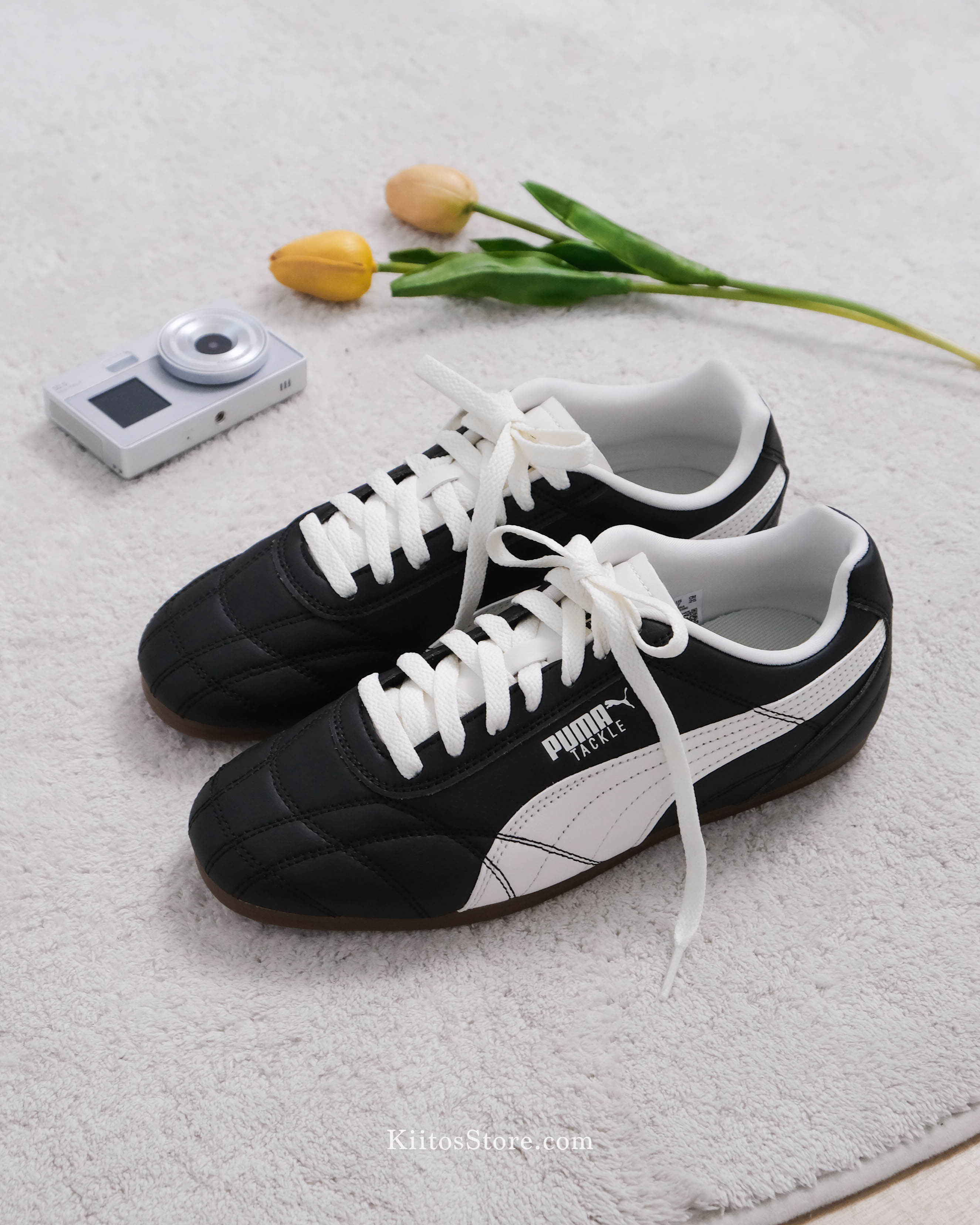 【預購】PUMA Tackle PRM 可替換 鞋舌 黑白 皮革 復古 薄底鞋 408535-01