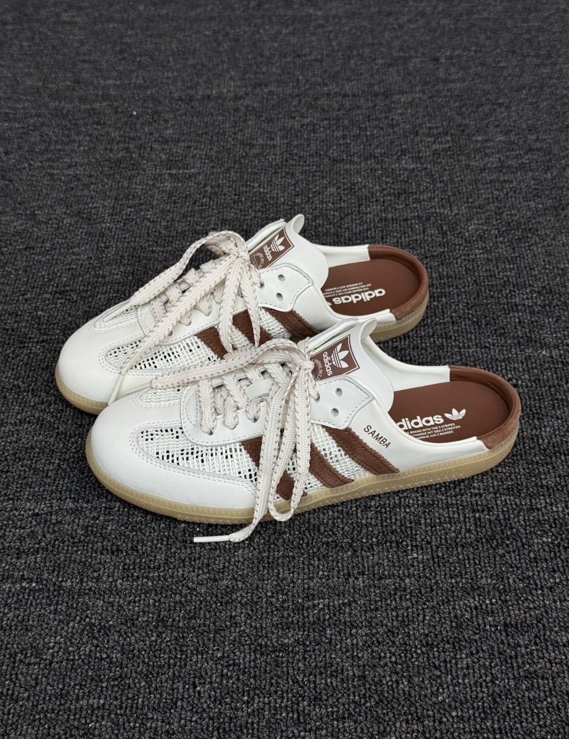 ADIDAS ORIGINAL SAMBA MULE 可可棕紅 焦糖底 編織 懶人鞋 半拖鞋 女鞋 HP5050