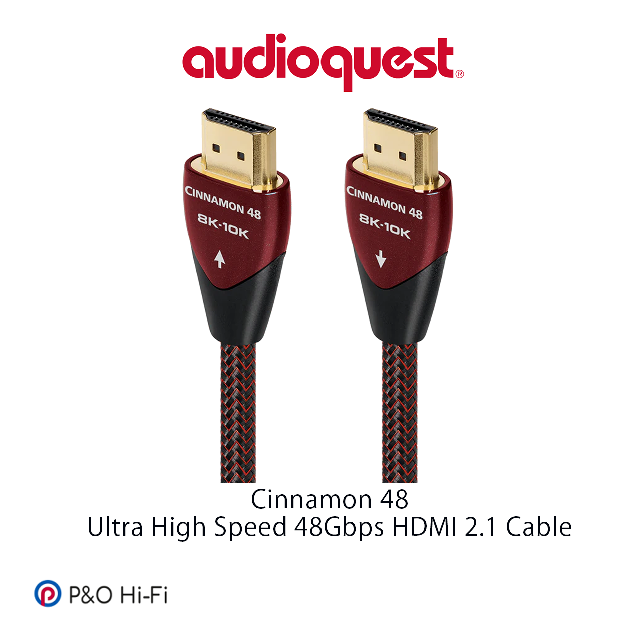 AudioQuest CINNAMON 48 (肉桂 48) 48Gbps 8K-10K 1.25% 銀純銅發燒級 HDMI 線