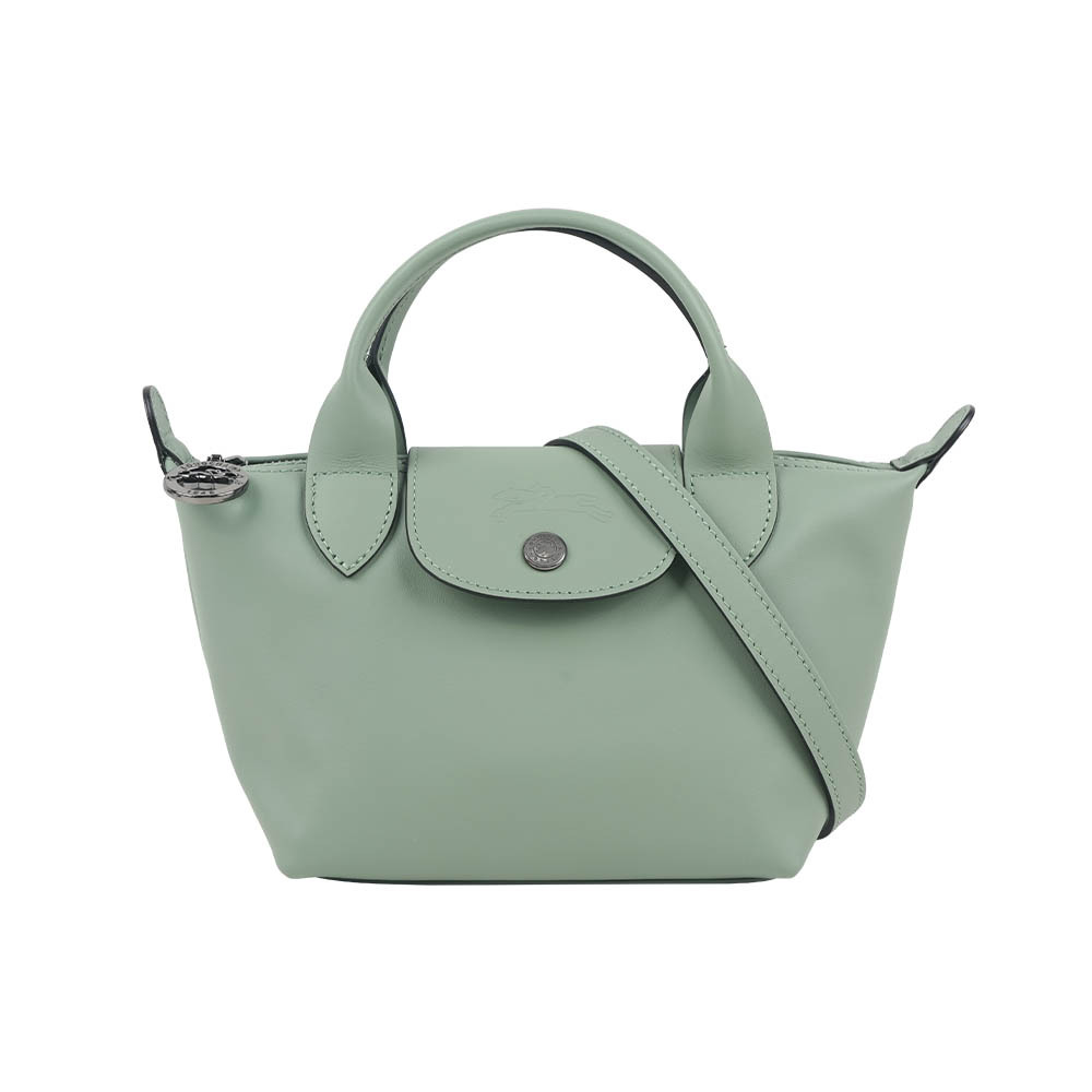 【Longchamp】LE PLIAGE XTRA 牛皮迷你二用折疊包(苔原綠)