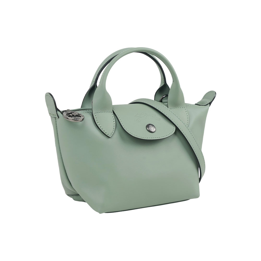 【Longchamp】LE PLIAGE XTRA 牛皮迷你二用折疊包(苔原綠)