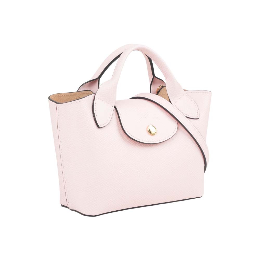 【Longchamp】Epure XS 釦式牛皮迷你二用包(芭蕾粉)