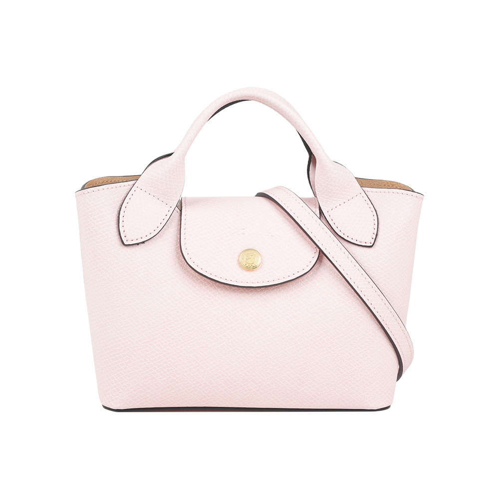 【Longchamp】Epure XS 釦式牛皮迷你二用包(芭蕾粉)