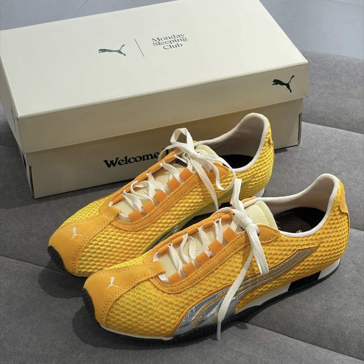 PUMA H-STREET X MONDAY SLEEPING CLUB 黃色 銀邊 聯名 休閒鞋 男女 408846-01