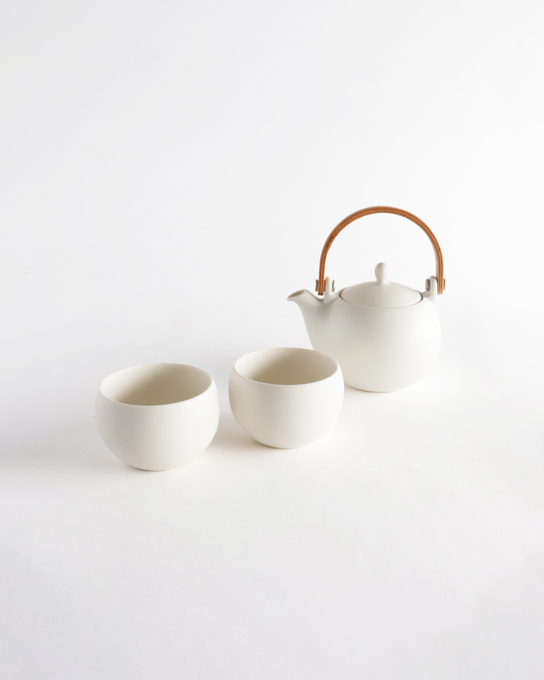Saliu × 深山 結系列 330ml 3件 茶壺套裝禮盒 白色｜LOLO
