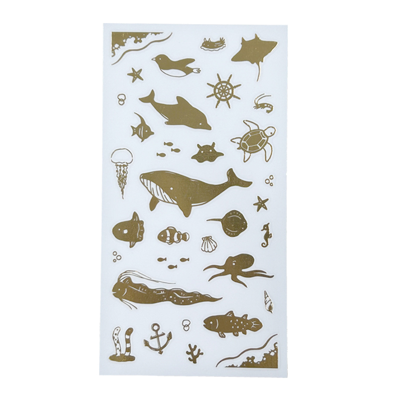 貼紙玩具/金色系 海洋生物