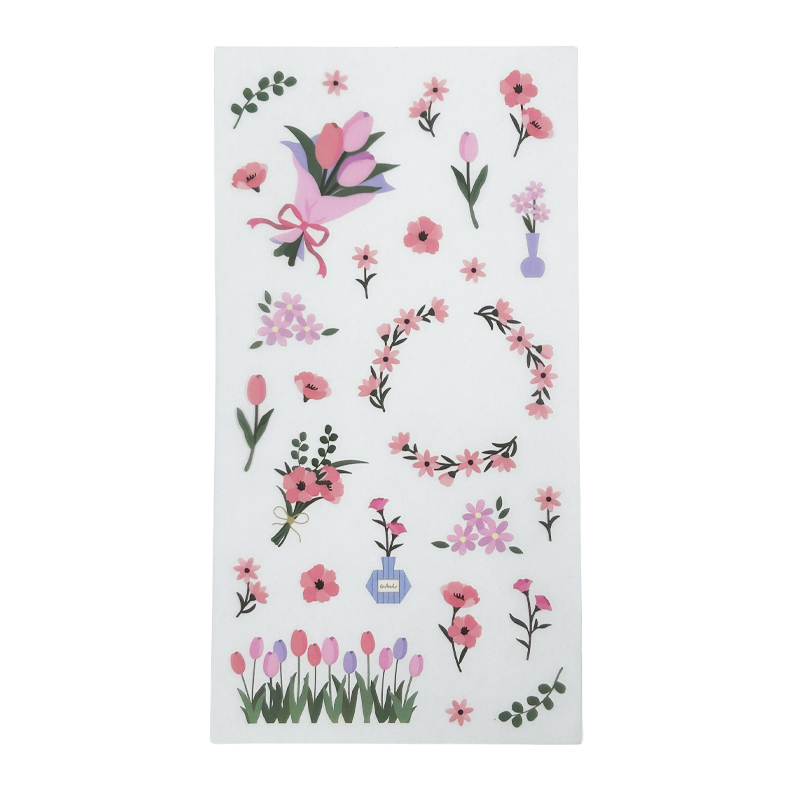 轉印貼紙玩具/花卉 粉紅